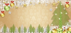 圣诞树装饰背景摄影图片